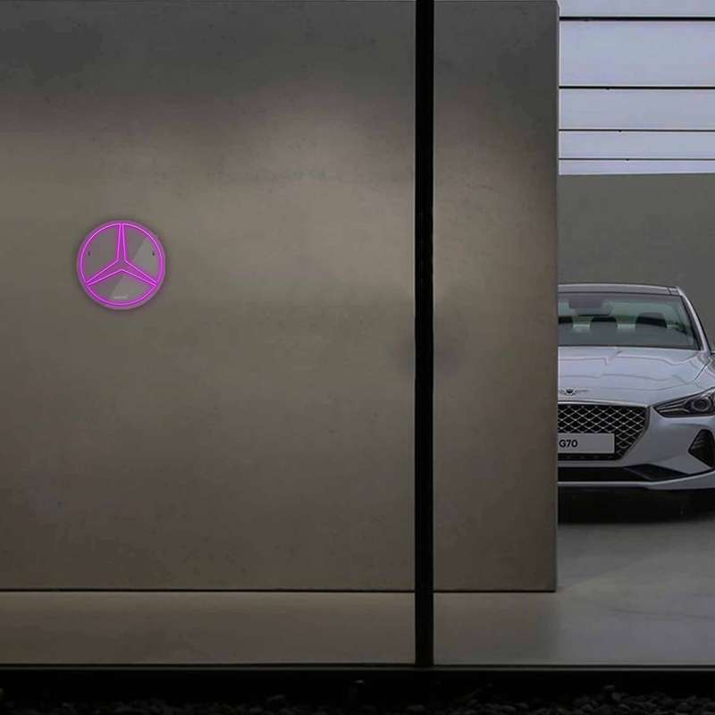 چراغ دیواری نئون دیزاین طرح Benz_PR