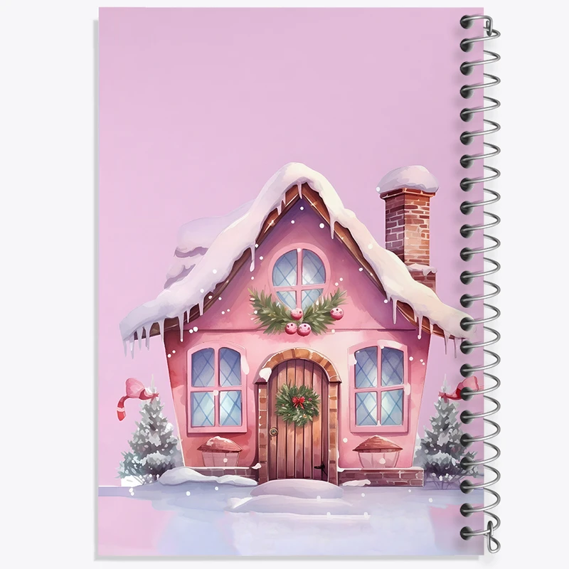 دفتر شطرنجی 50 برگ خندالو طرح خانه ی صورتی کد F5939