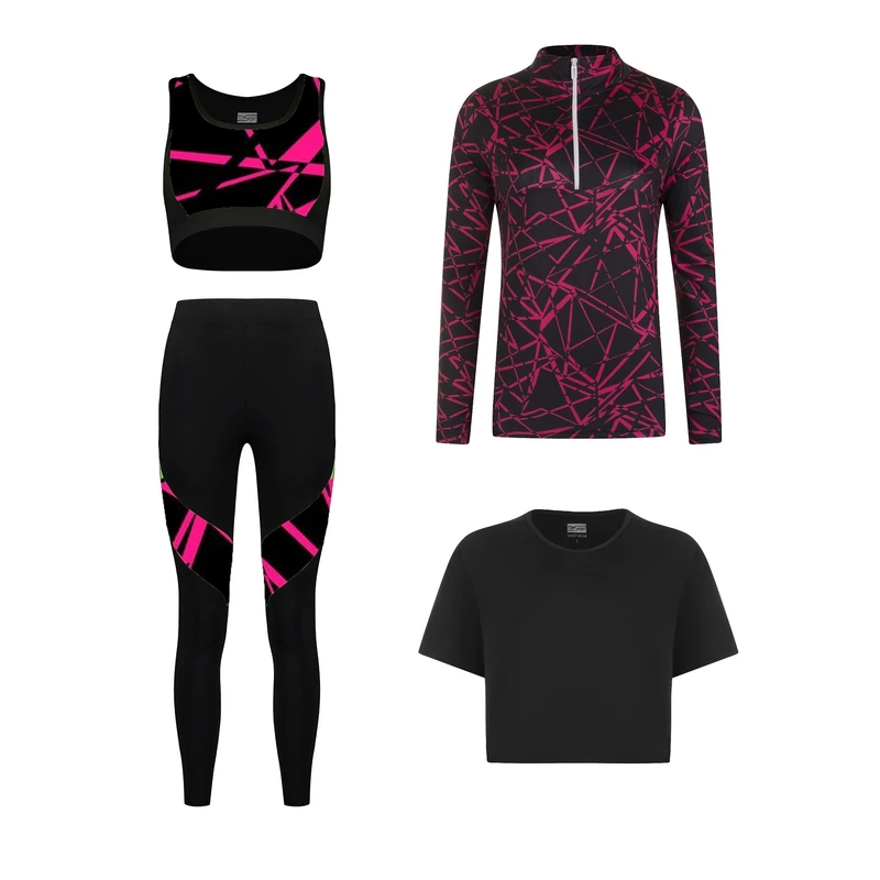 ست چهار تکه لباس ورزشی زنانه مدل 1401-276-56