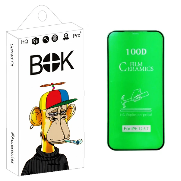 محافظ صفحه نمایش بوک مدل +HD مناسب برای گوشی موبایل اپل iPhone 12 Pro MAX