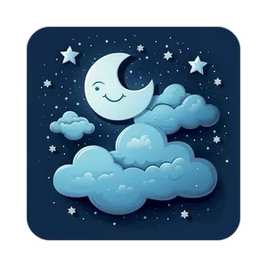 زیر لیوانی کاکتی طرح ماه و ستاره مدل mp52812