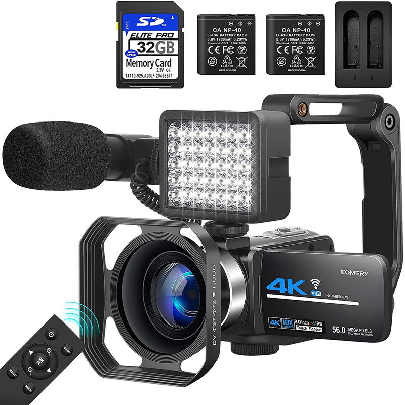 دوربین فیلم برداری کمری مدل 4k UHD 56MP with Night Vision WiFi 18X
