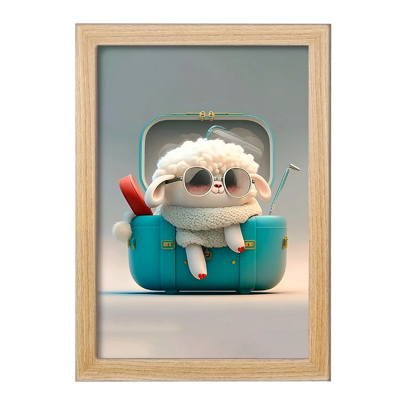تابلو خندالو مدل گوسفند کیوت کد F5698