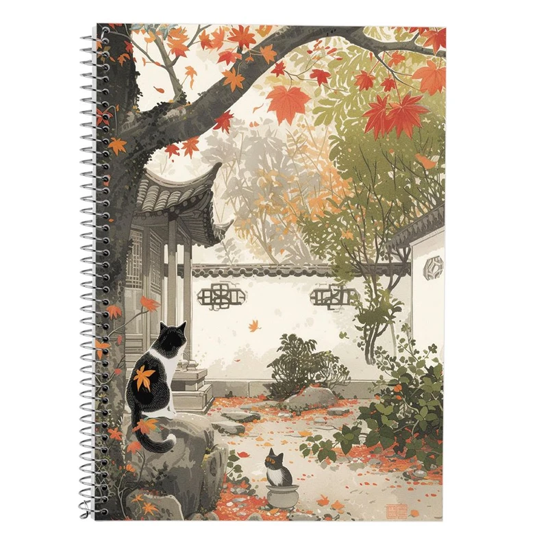 دفتر لغت 50 برگ مدوپد طرح سگ و گربه کد DF17330