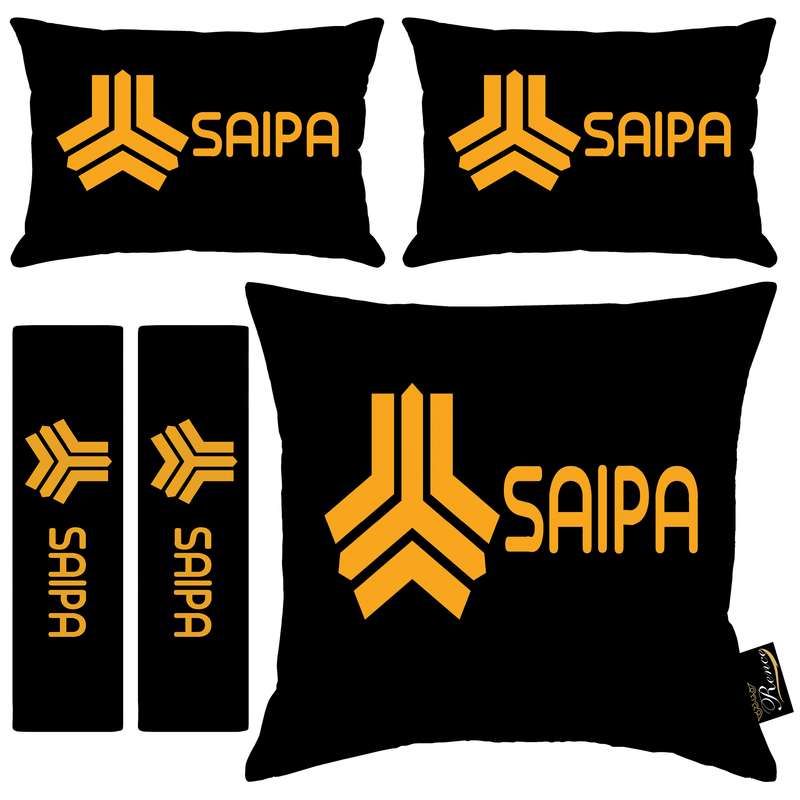 پشت گردنی صندلی خودرو مدل R9-40924 بسته دو عددی به همراه کاور کمربند ایمنی و کوسن