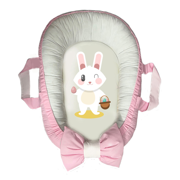 سرویس خواب سه تکه نوزاد مدل گارد محافظ دار طرح خرگوش کد 049