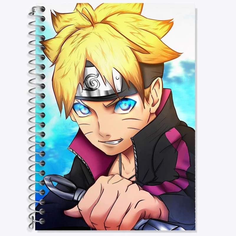 دفتر لغت 50 برگ خندالو مدل بوروتو اوزوماکی انیمه بوروتو Boruto کد 13133