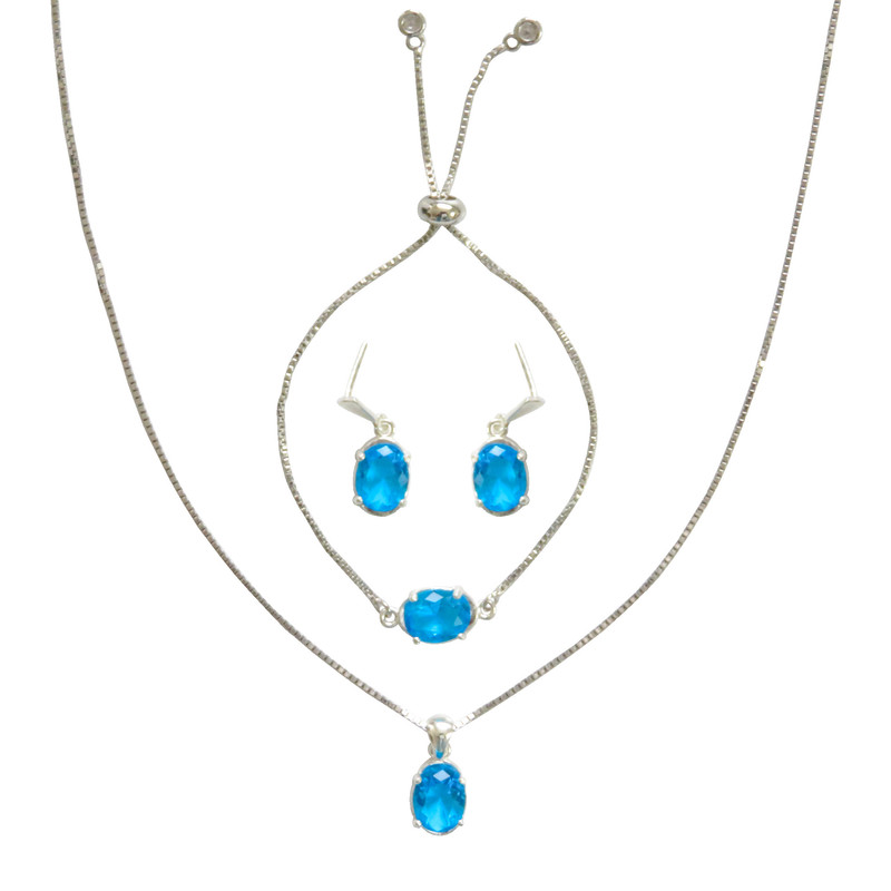 نیم ست نقره زنانه کد AV173D-S10 C1