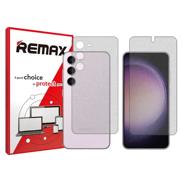 محافظ صفحه نمایش مات ریمکس مدل HyMTT مناسب برای گوشی موبایل سامسونگ Galaxy S23  به همراه محافظ پشت گوشی
