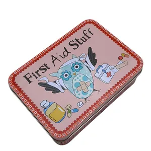 جعبه هدیه مدل قوطی فلزی طرح first Aid stuff کد 369
