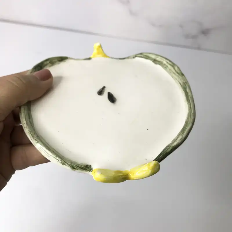 بشقاب سرامیکی مدل سیب