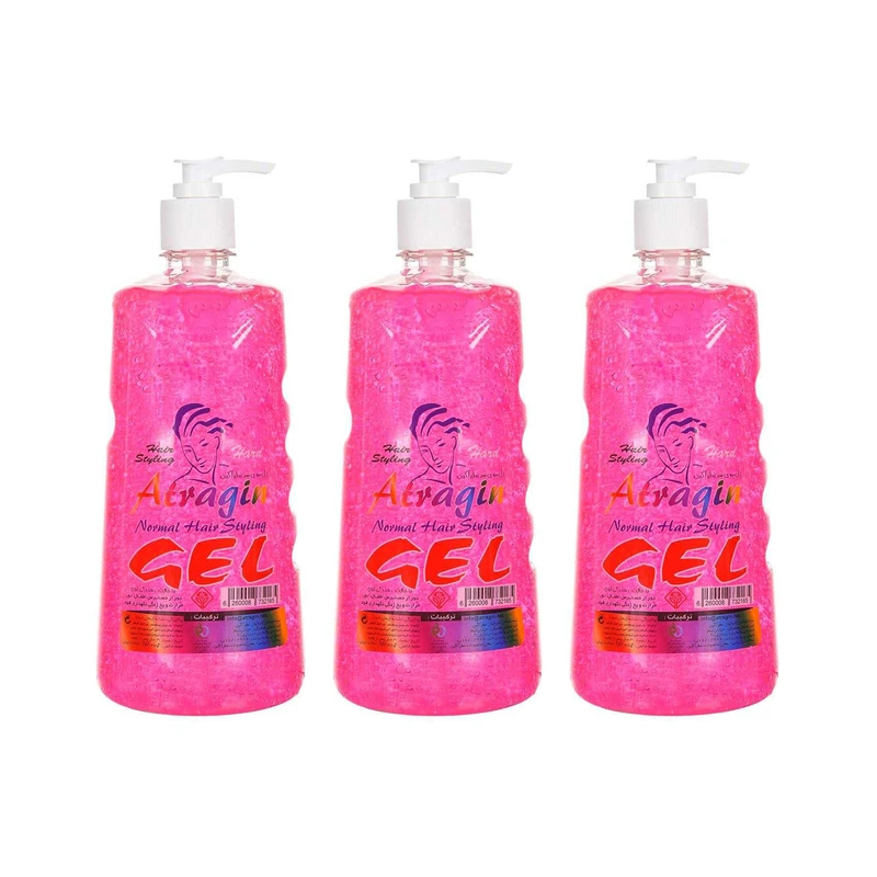 ژل حالت دهنده مو عطرآگین مدل HARD حجم 750 میلی لیتر مجموعه 3 عددی
