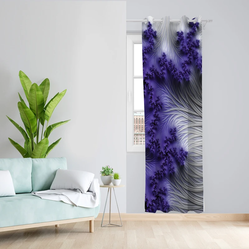 پرده طرح پتینه مدل مخمل پانچی کد 2633 z سایز 140x200 سانتی متر