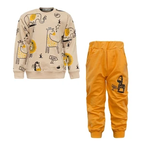 ست سویشرت آستین بلند و شلوار راحتی پسرانه مدل zoo