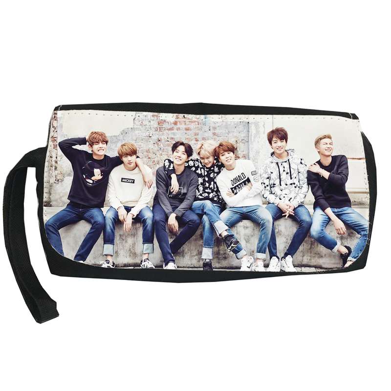 کیف لوازم آرایش  دخترانه طرح BTS بی تی اس Lb18