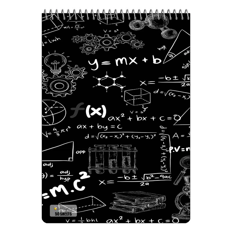 دفتر نقاشی 50 برگ سیمی کارنیکا طرح ریاضیات Mathematics کد 47724