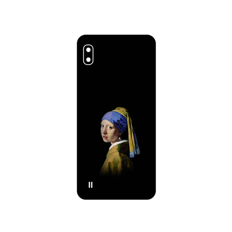 برچسب پوششی ماهوت مدل Girl with a Pearl Earring of Vermeer مناسب برای گوشی موبایل سامسونگ Galaxy A10