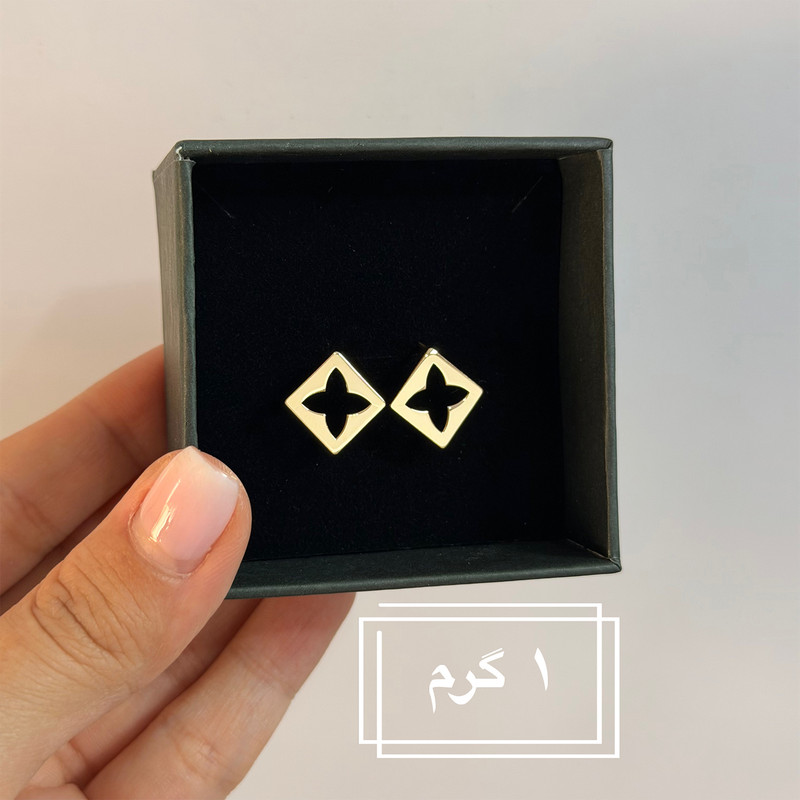 گوشواره طلا 18 عیار زنانه فرشته مدل ونکلیف WEL-000164 - 3