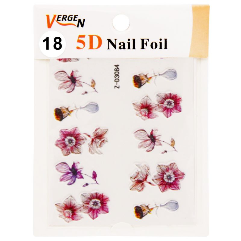 استیکر طراحی ناخن ورژن مدل GS1258