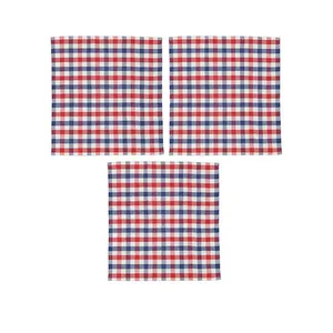 دستمال آشپزخانه برق لامع طرح مربع 42 - 2  مجموعه 3 عددی