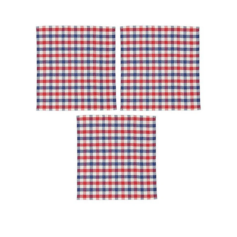 دستمال آشپزخانه برق لامع طرح مربع 42 - 2  مجموعه 3 عددی