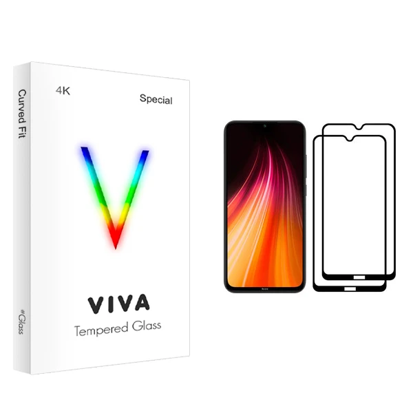 محافظ صفحه نمایش ویوا مدل 4K مناسب برای گوشی موبایل شیائومی Redmi Note 8 بسته دو عددی