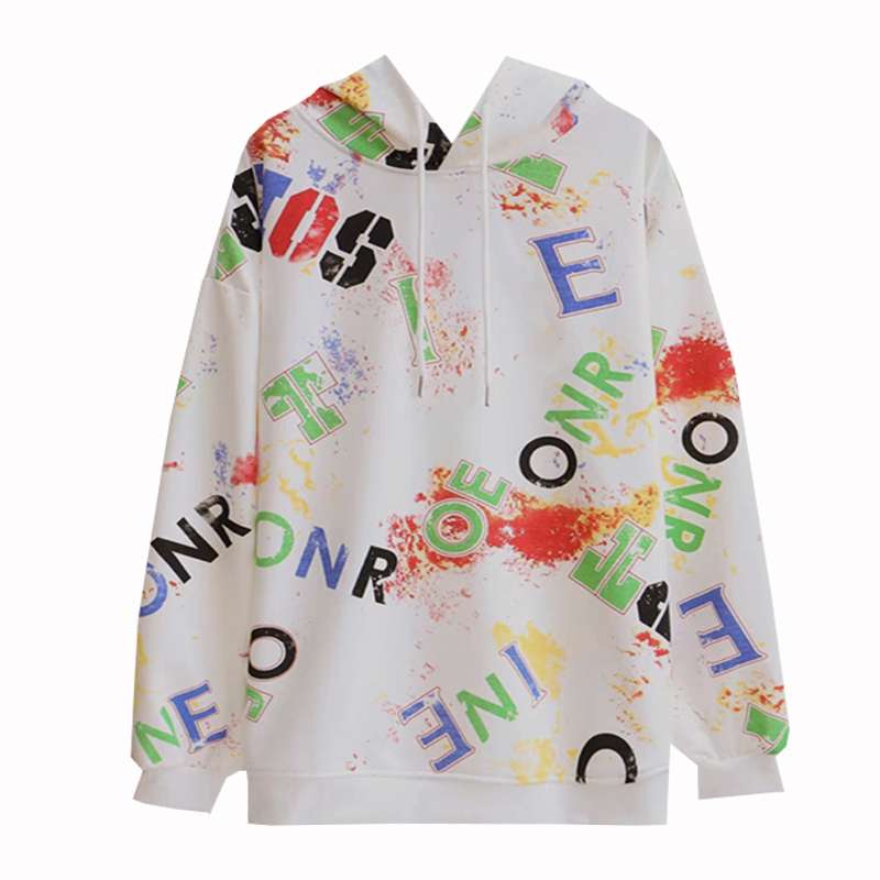 هودی زنانه مدل حروف رنگی