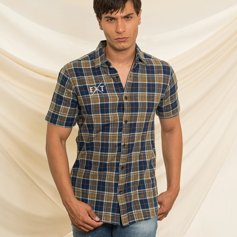 پیراهن آستین کوتاه مردانه اکستمپوری مدل Ja 03