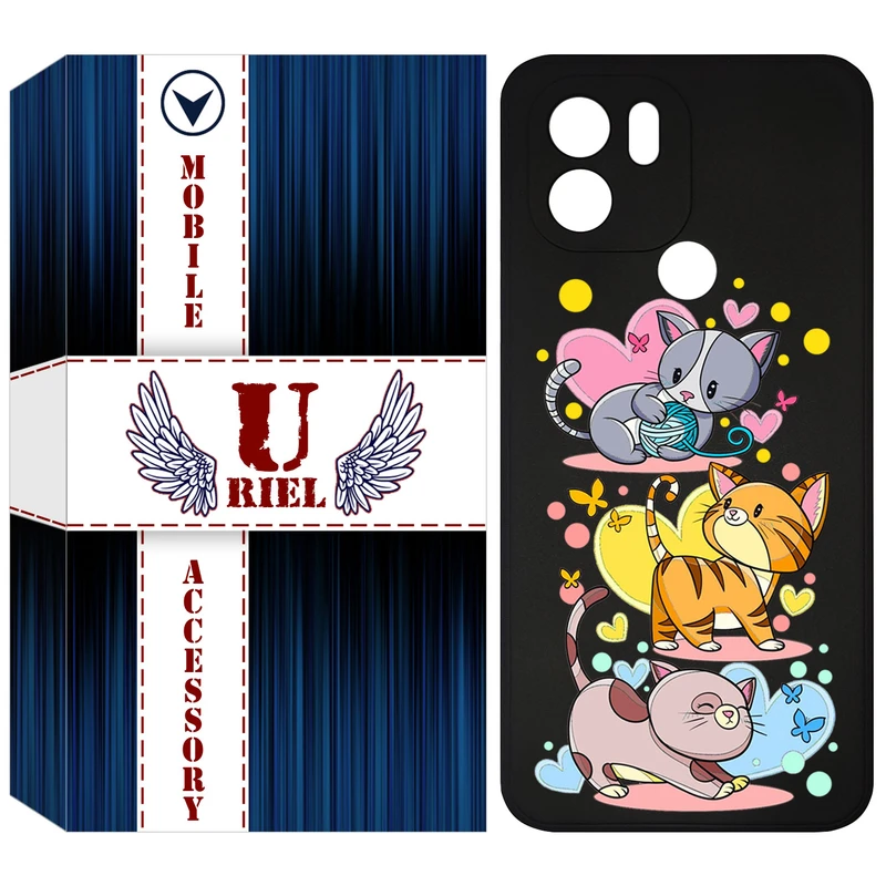 کاور یوریل مدل KSH کد 6 طرح گربه مناسب برای گوشی موبایل شیائومی Redmi A1 Plus