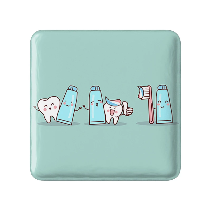 پیکسل خندالو طرح دندان و دندان پزشکی کودکانه مدل مربعی کد 36777