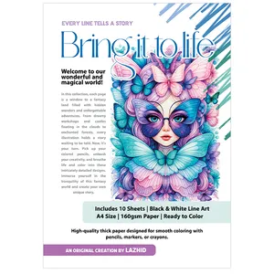 کاغذ چاپی A4 لاژید مدل رنگ آمیزی بزرگسالان طرح اسم پریسا بسته 10 عددی