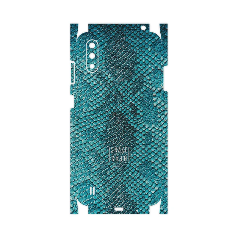 برچسب پوششی ماهوت مدل Blue Snake Skin-FullSkin مناسب برای گوشی موبایل سامسونگ Galaxy A01