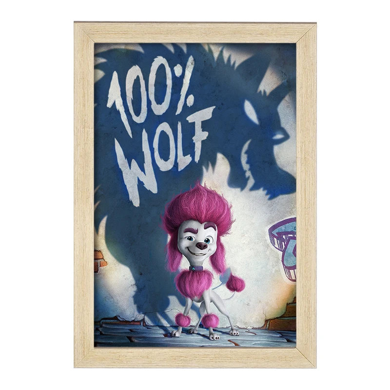 تابلو خندالو مدل صد درصد گرگ Wolf 100%  کد 4806