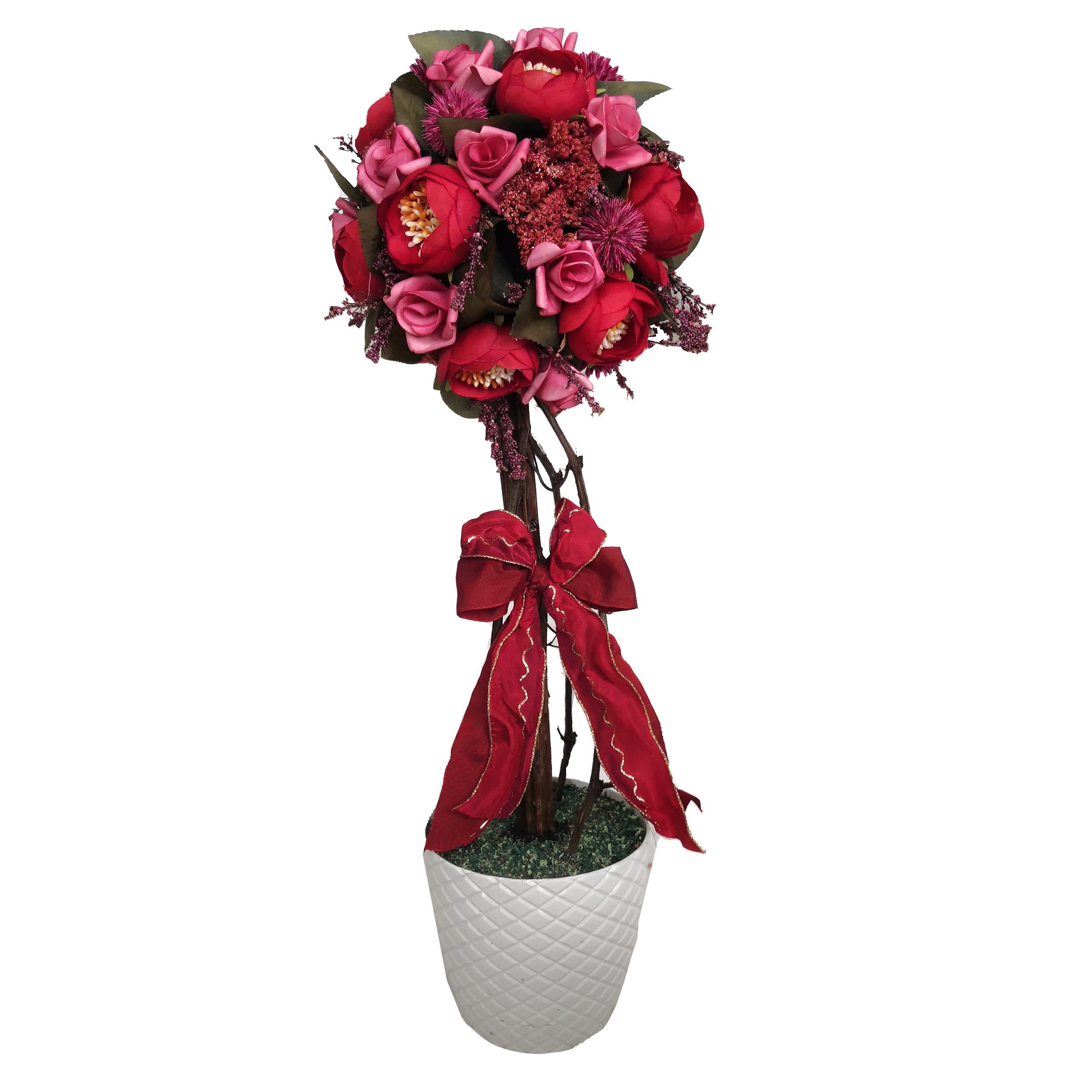 گلدان به همراه گل مصنوعی دکوفلاورز مدل 771