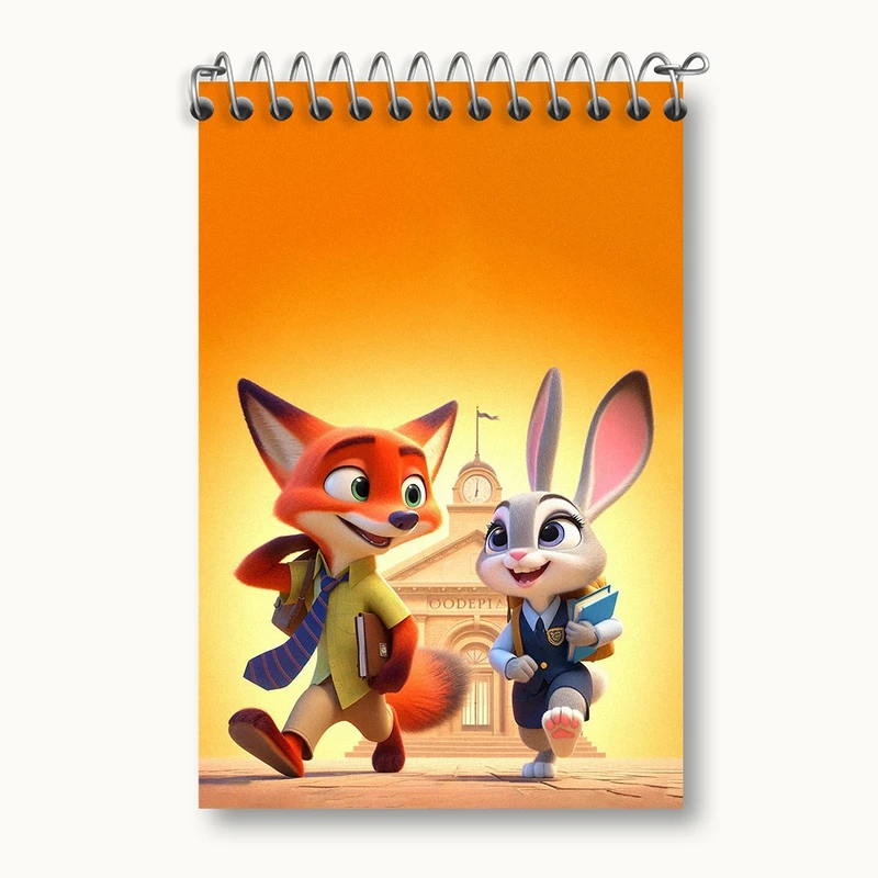 دفتر یادداشت 50 برگ خندالو مدل زوتوپیا کد F2743