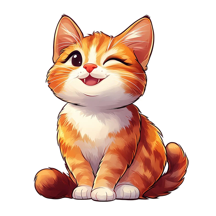 استیکر پارچه و لباس پاد آفرین مدل کارتونی کیوت گربه بامزه کد S3237