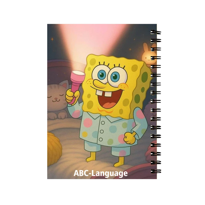 دفتر زبان 60 برگ سیمی طرح باب اسفنجی کد 231