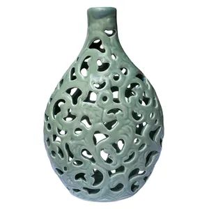 گلدان سرامیکی مدل لعاب دار کد 11