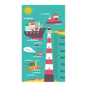استیکر دیواری کودک مدل اندازه گیری قد طرح Lighthouse