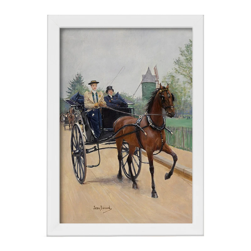 تابلو خندالو مدل نقاشی کالسکه اثر ژان برو کد F12347