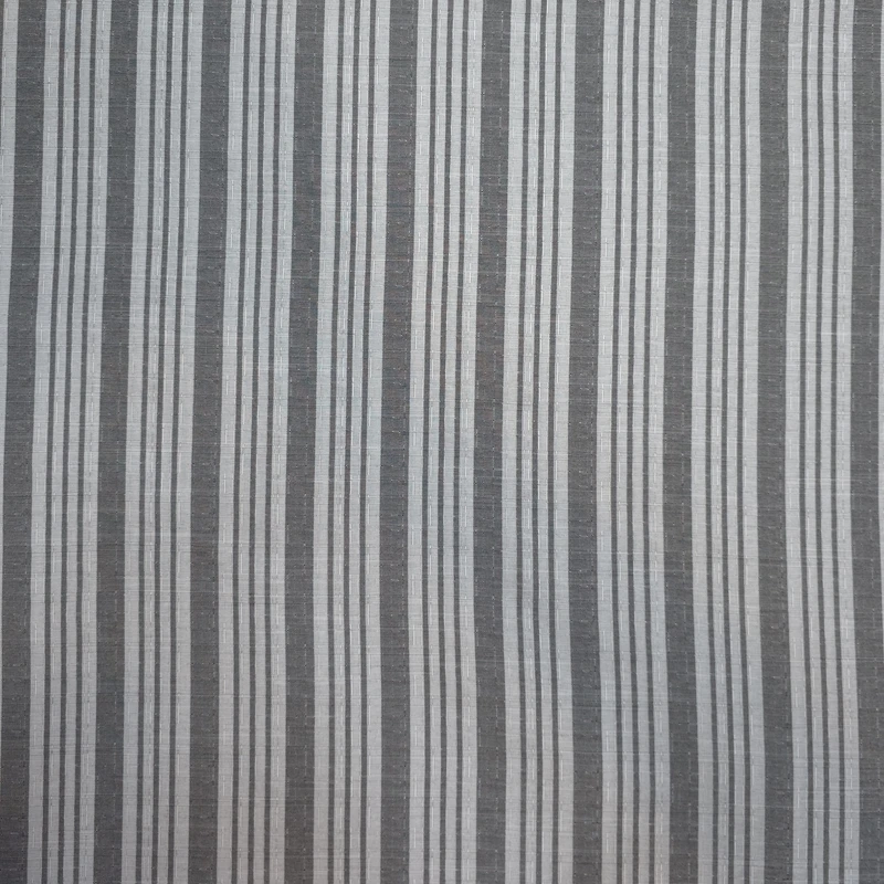 پارچه لباس عرض 1.5 متر مدل شانتون لنین اندونزی راه راه کد02 رنگ طوسی