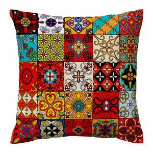 کاور کوسن مدل چهل تیکه دورو طرح دار کد 9840