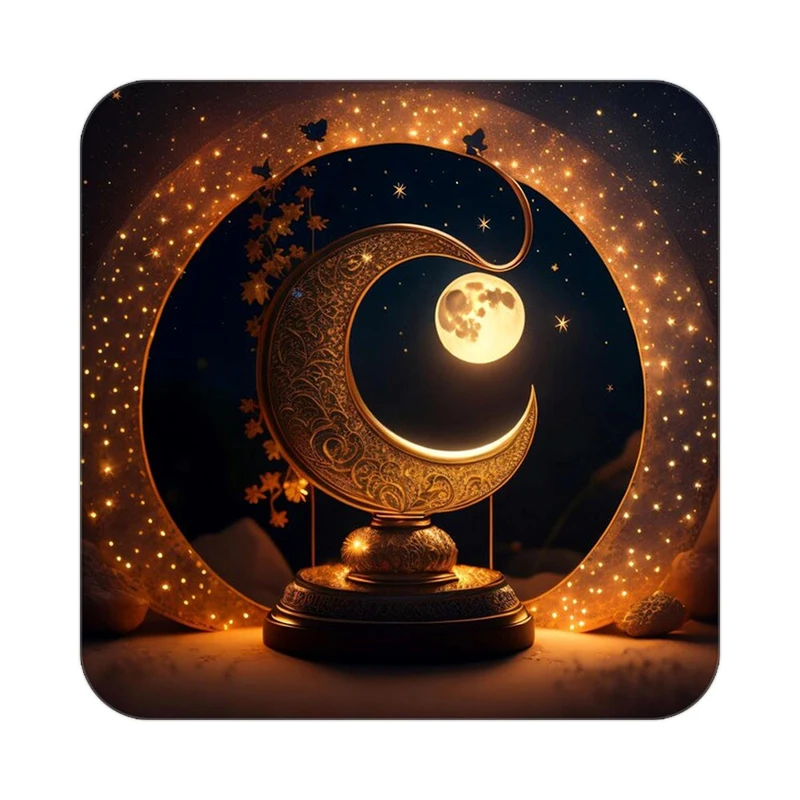 زیر لیوانی کاکتی طرح ماه و ستاره مدل mp52908