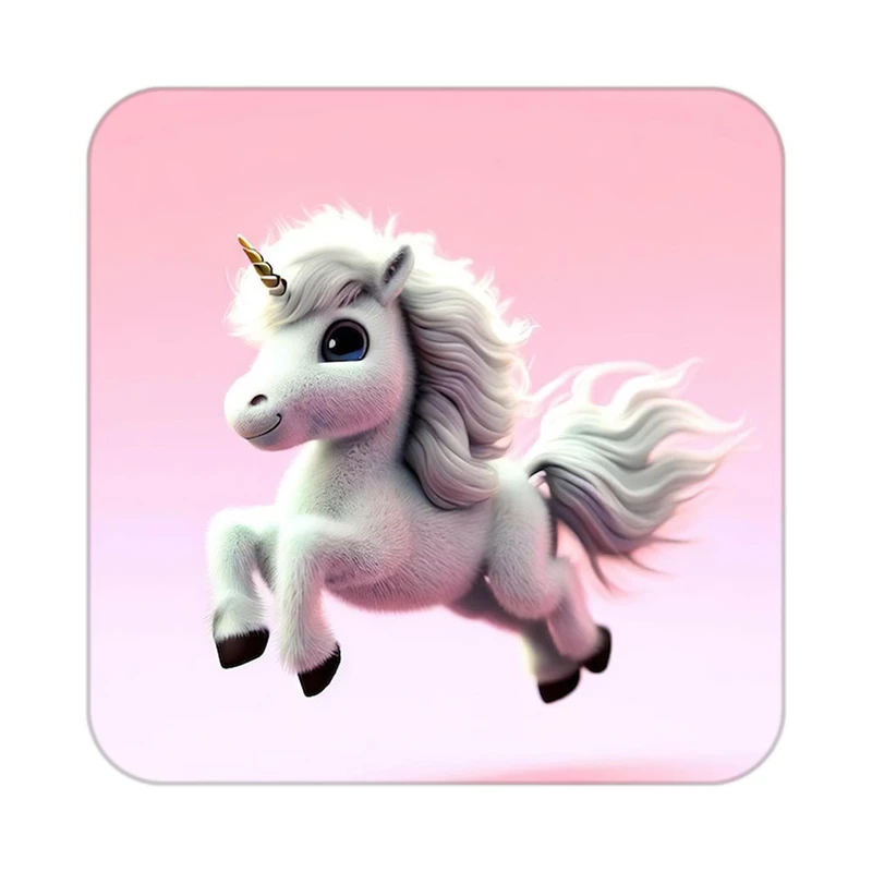 زیر لیوانی کاکتی طرح اسب تک شاخ و یونیکورن مدل mp33506