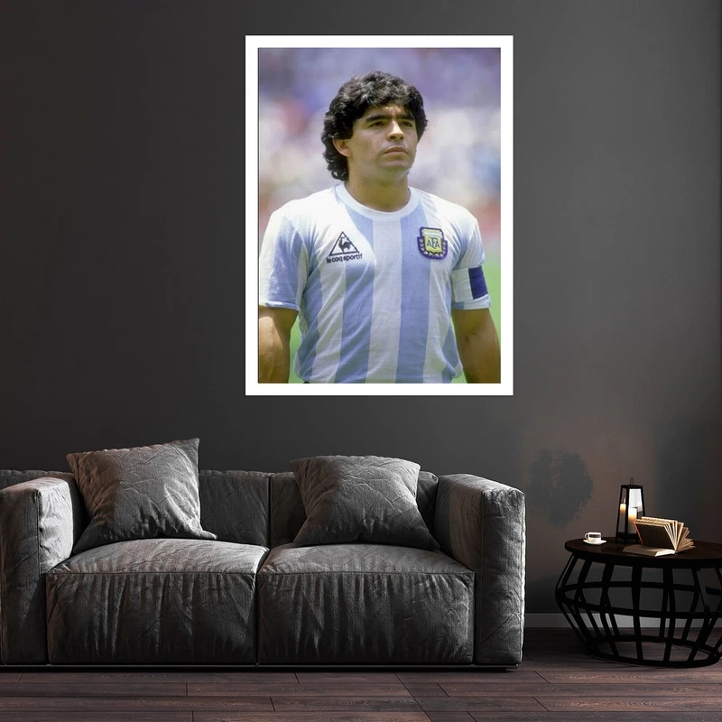 تابلو بکلیت طرح فوتبالیست دیگو مارادونا مدل قاب شاسی W-S9885