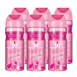 اسپری خوشبو کننده بدن زنانه پلی هات مومنت مدل VICTORIA'S SECRET حجم 200 میلی لیتر مجموعه 6 عددی