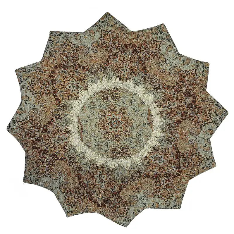 رومیزی ترمه مدل چهل تکه نسترن کد W124