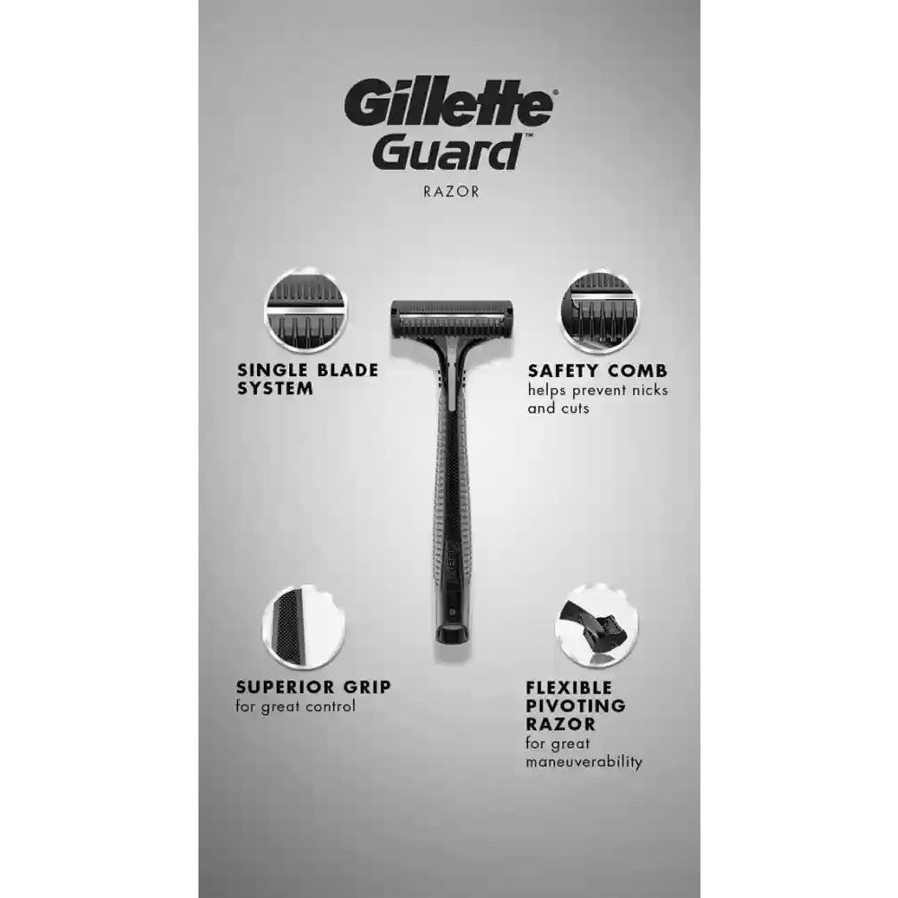 خود تراش ژیلت مدل Guard به همراه تیغ یدک بسته 2 عددی -  - 12