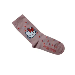 جوراب دخترانه طرح کیتی کد 08