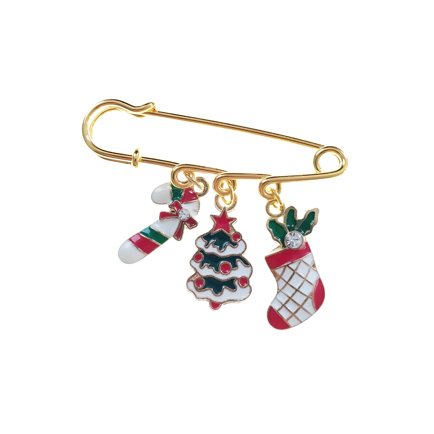 سنجاق سینه دخترانه مدل کریسمس 01